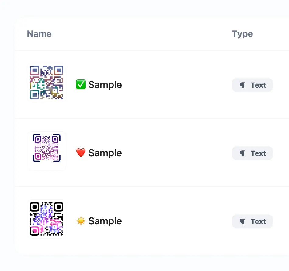 Uygulama QR kod sistemi sayfasının ekran görüntüsü